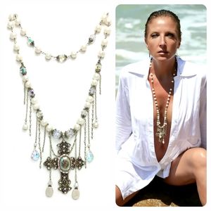 Kinley Sterling Silver PearlCrystal Cross Necklace